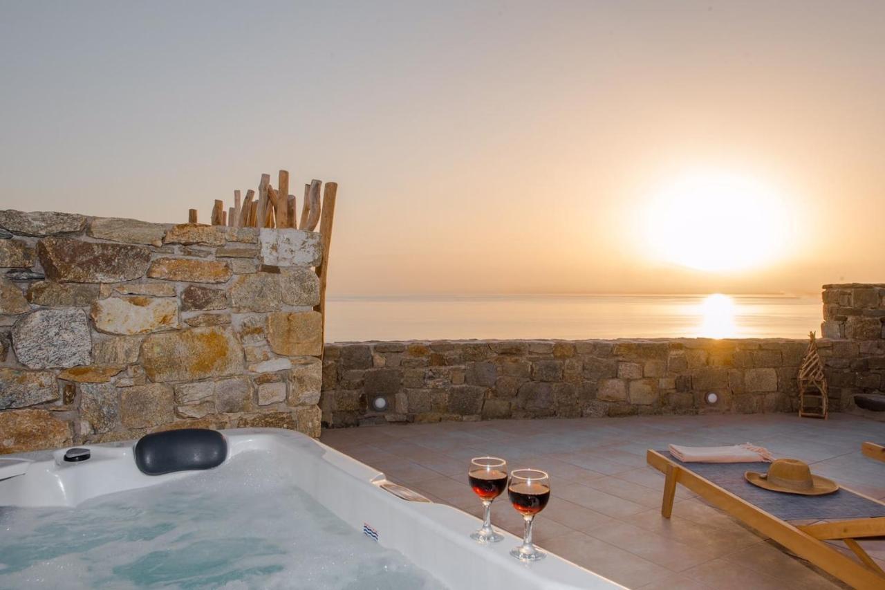 Appartement Gorgeous Studio In Cycladic Architecture Overlooking The Aegean à Houlakia  Extérieur photo